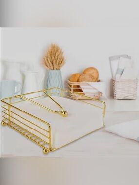 Marshalls Gold Wire Mesh Napkin Holder
